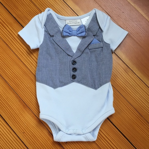 baby boy bow tie onesie